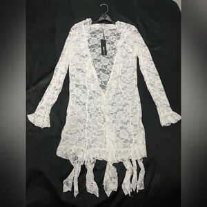 BRAND NEW With TAGS: Mollie Lace Mini Dress-White 1X